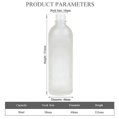 transparent 90ml 3oz essential oil bottle personal care packaging massage dropper bottle clear frost glass bottle