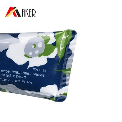 Wholesale 65ml round cosmetic hand cream silver aluminum ABL laminated tube packaging with screw cap