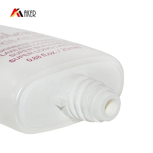 Custom 40ml Pearl White Effect Super Flat Full Plastic Empty Hand Cream Lotion Cosmetic Packaging Tubes with Screw Cap