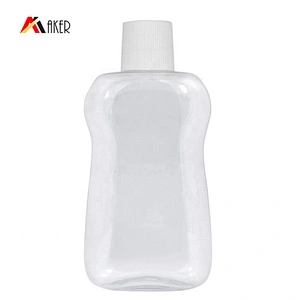 New design clear empty 200ml PET plastic mouthwash bottle with plastic screw cap