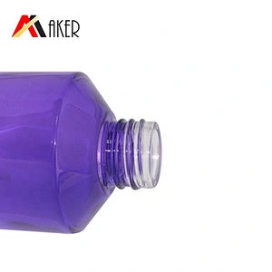 Hot sale custom 200ml painting purple glass toner bottle glass lotion bottle with gold aluminum mist sprayer or cream pump