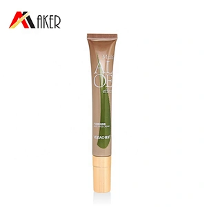 New design 25g LDPE plastic cosmetic eye cream massage applicator tube packaging with electroplated gold screw cap