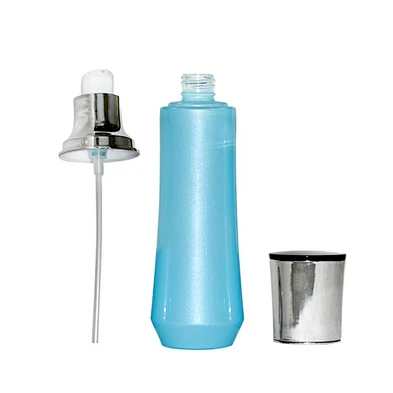 luxury fashion costom 4oz print blue personal care glass bottle skin care lotion cream glass custom bottle packaging set