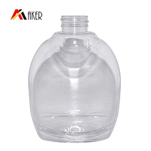 custom empty 450ml clear plastic pet beauty skincare packaging shower gel lotion bottle