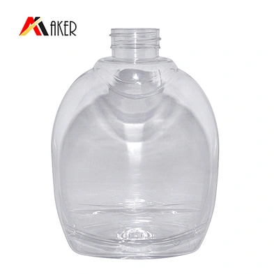 custom empty 450ml clear plastic pet beauty skincare packaging shower gel lotion bottle