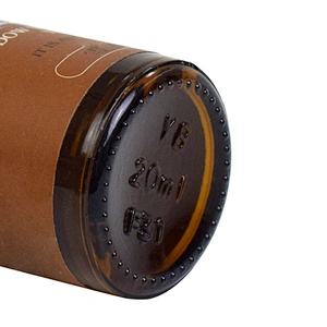 amber black 15ml 20ml personal care glass packaging skin care serum dropper hot stamping label glass bottle