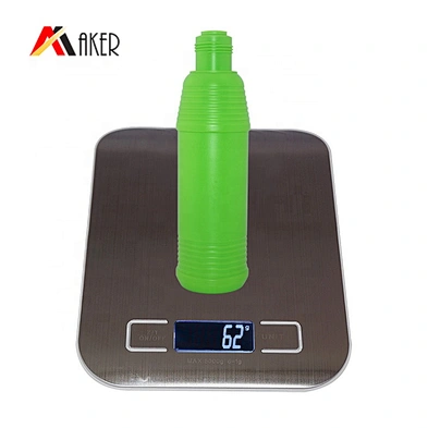 Wholesale 750ml green HDPE plastic empty liquid detergent bottle packaging with screw cap