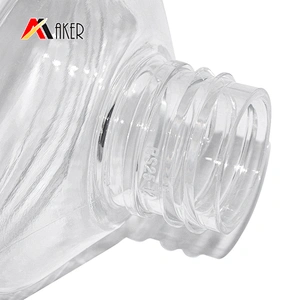Custom 200ml clear Transparent Cosmetic Empty PET Plastic Shampoo Bottle with Flip Top Cap