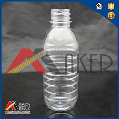 Factory supply clear empty PET 330ml round shape plastic juice bottle