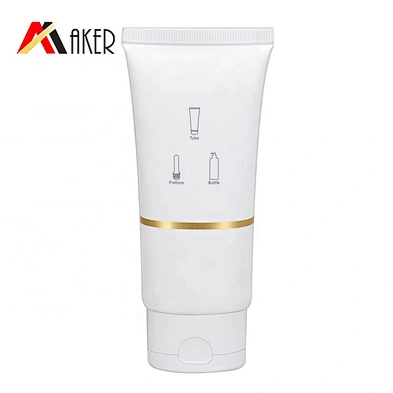 Wholesale empty 50ml white oval LDPE plastic cosmetic hand cream tube packaging with plastic flip top cap