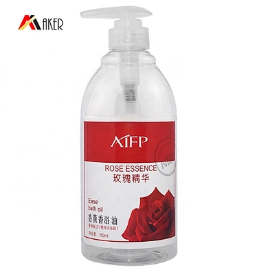New household clear 750ml eco friendly PET plastic shampoo shower gel lotion pump bottle