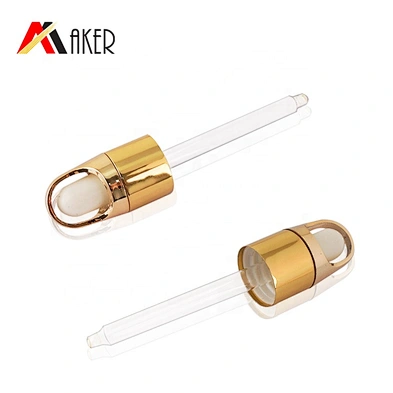 Hot selling 18mm gold aluminum covered essential oil dropper cap glass dropper cap flower basket type