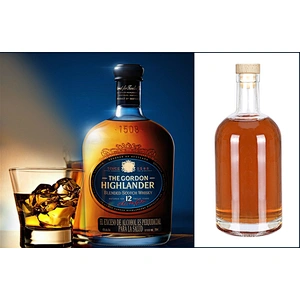 2020 New arrival hot design empty clear 750ml boston round shape glass wine bottles with cork