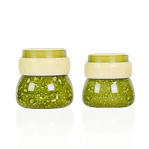 guangzhou luxury personal care packaging glass jar skin care lotion cream jar custom cosmetic packaging jars set