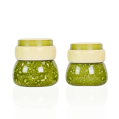 guangzhou luxury personal care packaging glass jar skin care lotion cream jar custom cosmetic packaging jars set