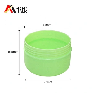 New arrival factory supply wholesale price green 100g pp plastic cream jar with cap