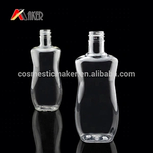 Custom 120ml 4 oz PET Transparent Color Square Lotion Bottle with Screw Cap