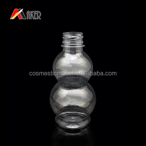 Unique design PET gourd shape plastic bottle for mineral water