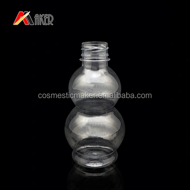 Unique design PET gourd shape plastic bottle for mineral water