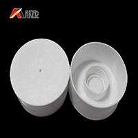 Wholesale round white 28mm neck PP double wall plastic screw cap for bottle