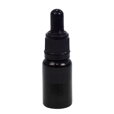 amber clear black bottle essential oil dropper glass bottle personal care packaging skincare 10ml serum black bottle