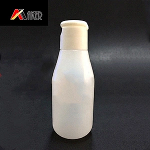 Factory wholesale 60ml portable HDPE plastic cosmetic lotion squeeze bottle with flip top cap