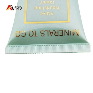 Factory wholesale 30ml green oval shape luxury cosmetic bb cream packaging plastic tube with screw cap