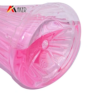 Customized design BPA free empty 350ml clear PET plastic beverage bottle with cap