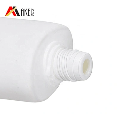 Wholesale empty 50ml white oval LDPE plastic cosmetic hand cream tube packaging with plastic flip top cap