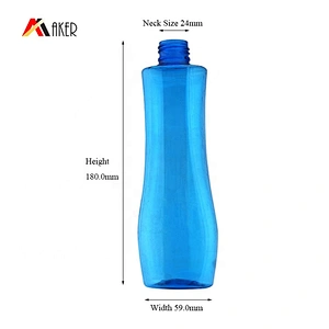 Hot design PET plastic 200ml skin care makeup remover bottle with spray pump