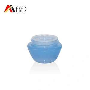Custom 5ml Blue Oval Single Wall Cosmetic PP lip scrub container with Screw Cap