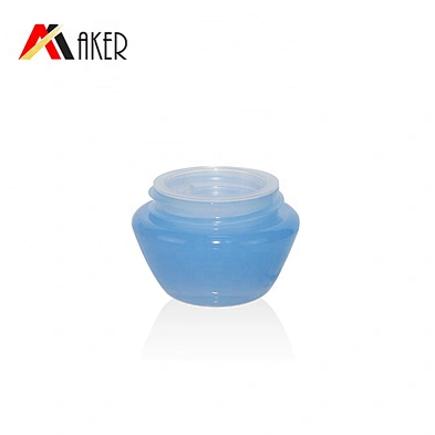 Custom 5ml Blue Oval Single Wall Cosmetic PP lip scrub container with Screw Cap