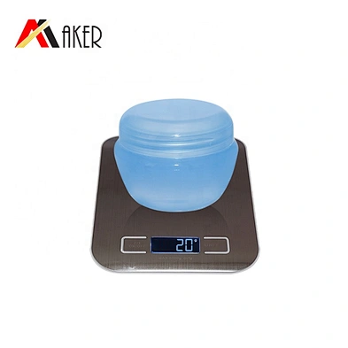 Empty 30 ml semi-transparent blue cheap pp cream jar for cosmetic with lid in stock