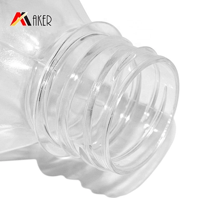 Cheap wholesale 450ml 600ml empty clear square PET plastic mineral water bottles with tamper-proof cap