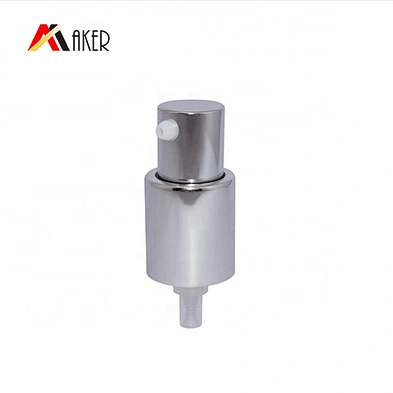 Wholesale 18/410 cosmetic silver aluminum covered plastic cream pump