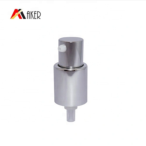 Wholesale 18/410 cosmetic silver aluminum covered plastic cream pump