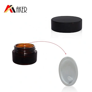 Factory supply PP black 42mm plastic jars screw lid with white PE inner lid