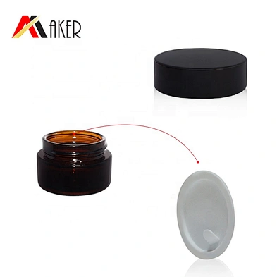 Factory supply PP black 42mm plastic jars screw lid with white PE inner lid