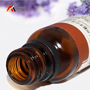 China factory 20ml amber boston round cosmetic essential oil glass serum bottle with cap