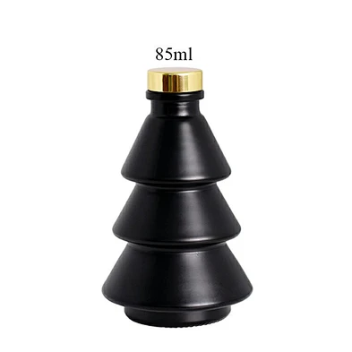 OEM China Manufacturer 85ml Empty Private Lable Thick Bottom Custom Fiber Stick Air Freshener Luxury Black Glass Reed Diffuser