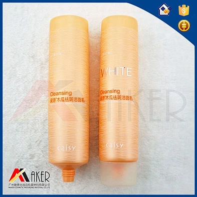 China factory supply custom logo empty LDPE plastic 120ml cosmetic cleanser tube packaging