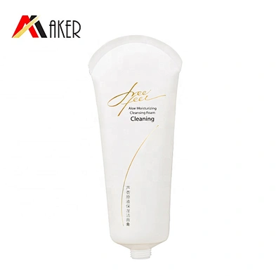 Concise design 120ml pure white LDPE plastic cosmetic hand cream tube body cream tube packaging with plastic flip top cap