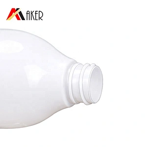 Empty white 500ml boston round PET plastic cosmetic lotion bottle with lotion pump