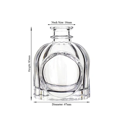 Maker Brand Manufacturer New Design Fashion Modern Transparent Empty Luxury Aromatherapy Clear Reed Glass Diffuser Bottle