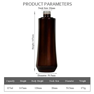 120ml black gradient gold bottle packaging personal skincare cream lotion pump cosmetic glass bottle