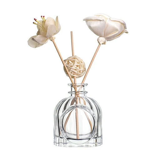 50ml New Design Car Perfume Empty Luxury Glass Frosted Aromatherapy Reed Diffuser Bottles with Caps and Box