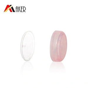 China supplier empty 5ml semi-transparent pink plastic face cream jar for cosmetics with inner cap