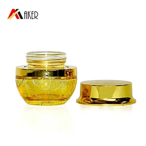 wholesale 20g gold alumite cap glass lotion face cream cosmetic packaging skincare cream jar