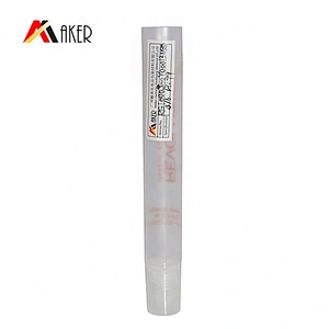 Custom round clear liquid lip blam tube packaging empty cosmetic plastic lip gloss tube with screw cap