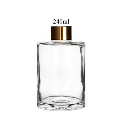 240ml Wholesale High Quality Room Fragrance Luxury Big Round Perfume Fancy Empty Glass Aroma Diffuser Bottle